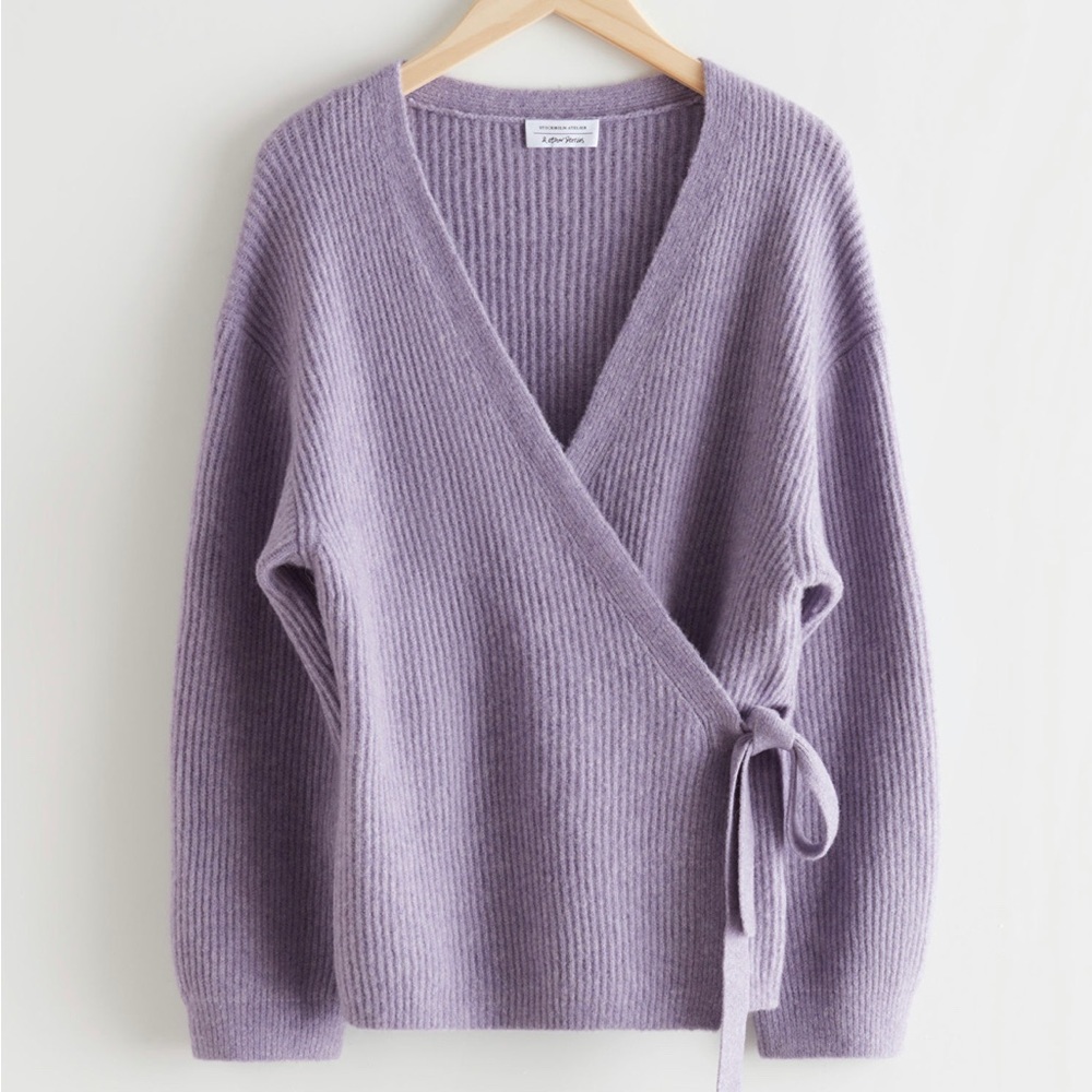 NWT- &Other Stories Rib Knit Wrap Cardigan